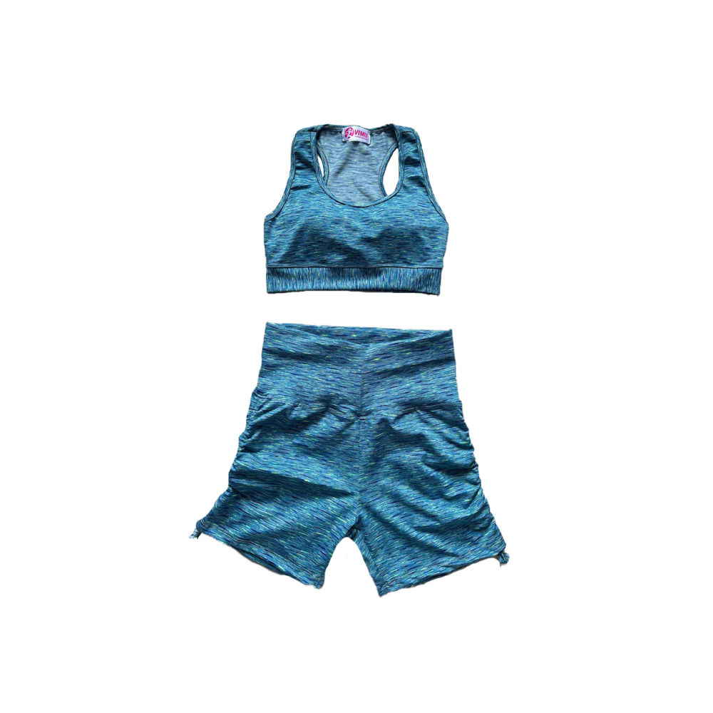 Conjunto Top y Short Jaspeado