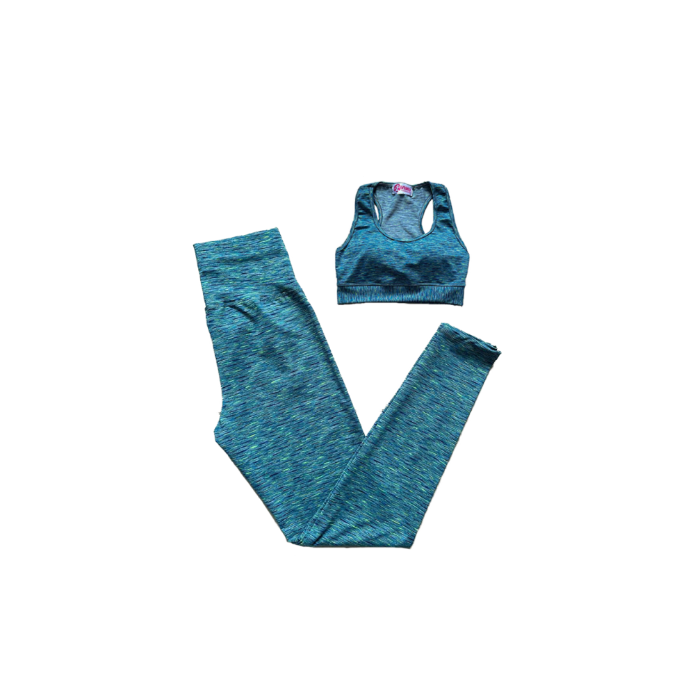 Set Deportivo Top y Leggins Jaspeado