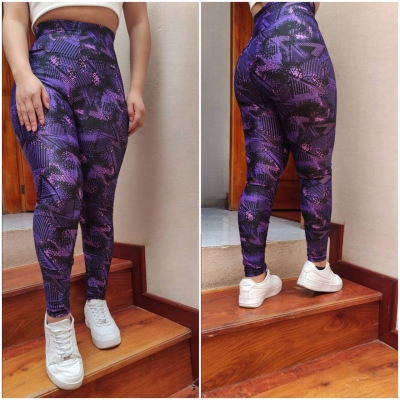 Leggin Deportiva Estampada + Control de Abdomen