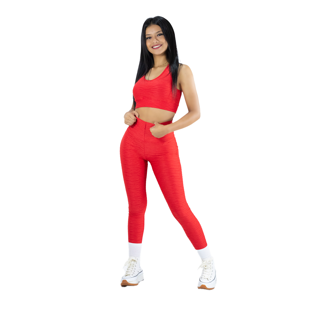 Leggin Texturizada Push Up + Top con...
