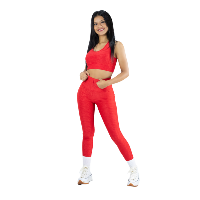 Leggin Texturizada Push Up + Top con Copa