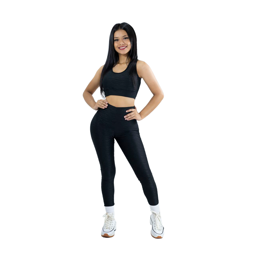 Leggin Texturizada Push Up + Top con...