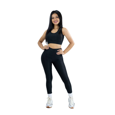 Leggin Texturizada Push Up + Top con Copa