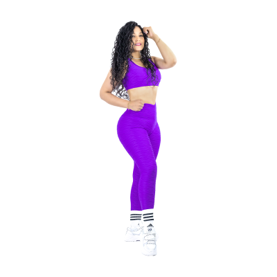 Leggin Texturizada Push Up + Top con Copa