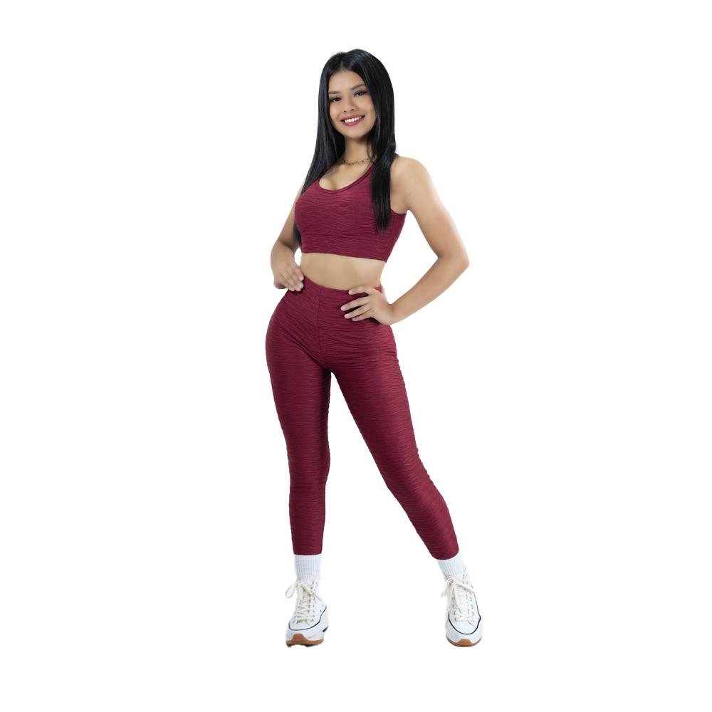 Leggin Texturizada Push Up + Top con...