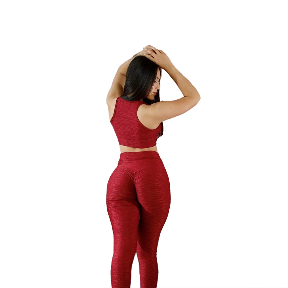 Leggin Texturizada Push Up + Top con...