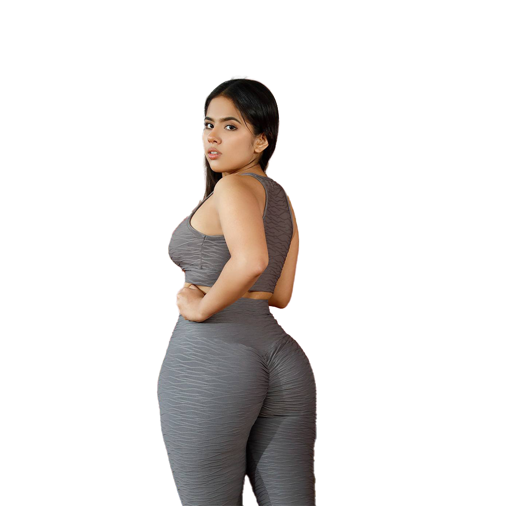 Leggin Texturizada Push Up + Top con...